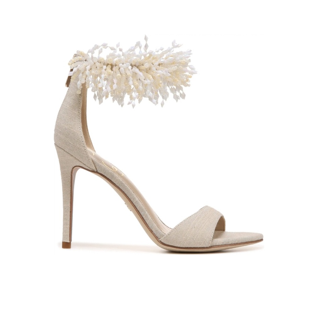 Sam Edelman Gillie Heeled Sandal Sand 7.5 New